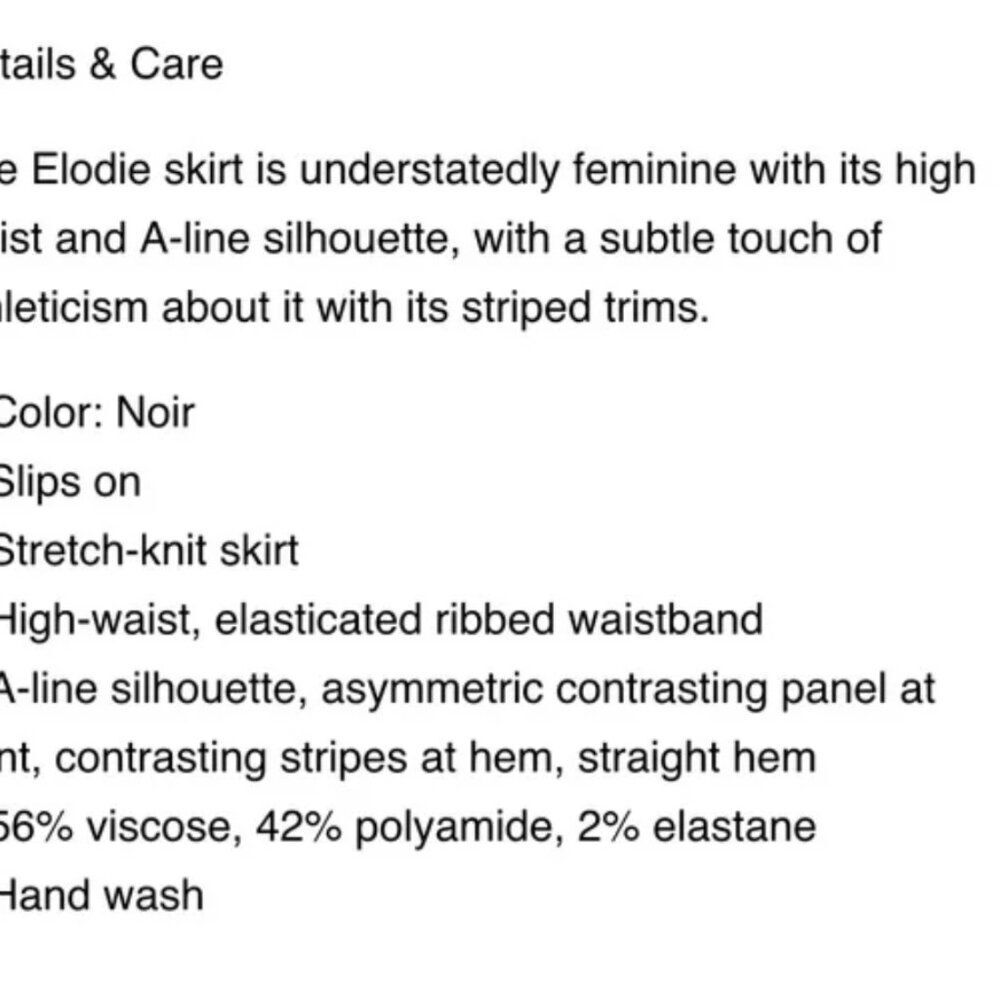 Sandro Paris Elodie Striped Crossover Skirt Noir Stripe Sz M = 2 - Picture 15 of 16